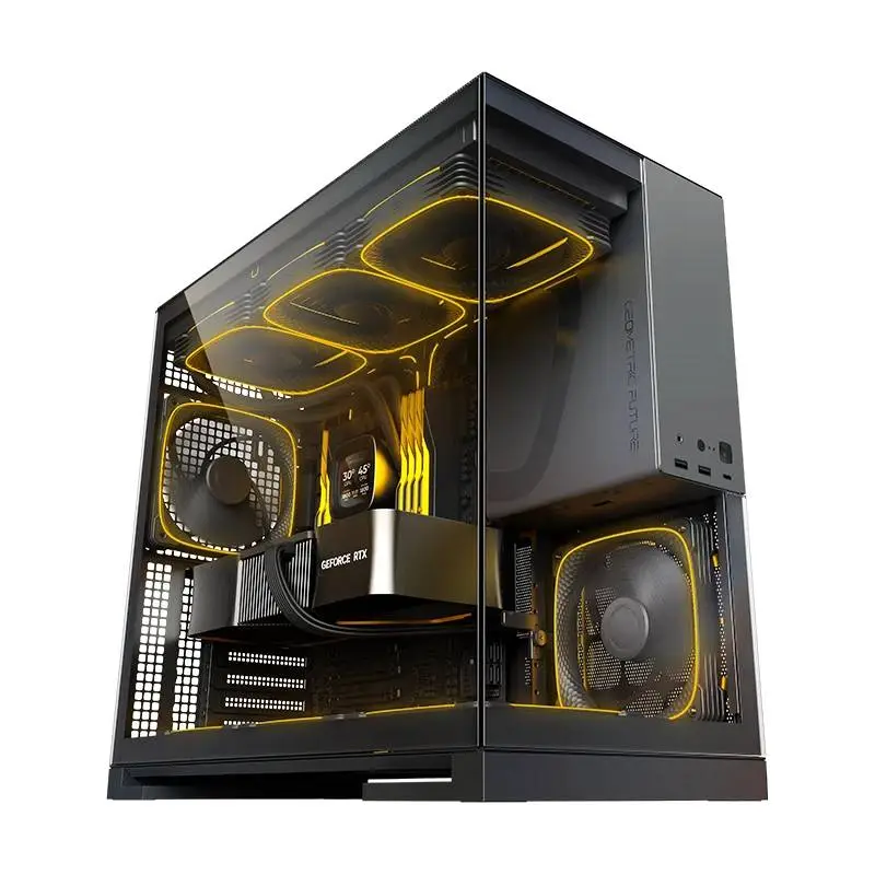 Кутия Geometric Future Model 5 Black/Grey Case EATX, 5 x 140 mm aRGB fans included