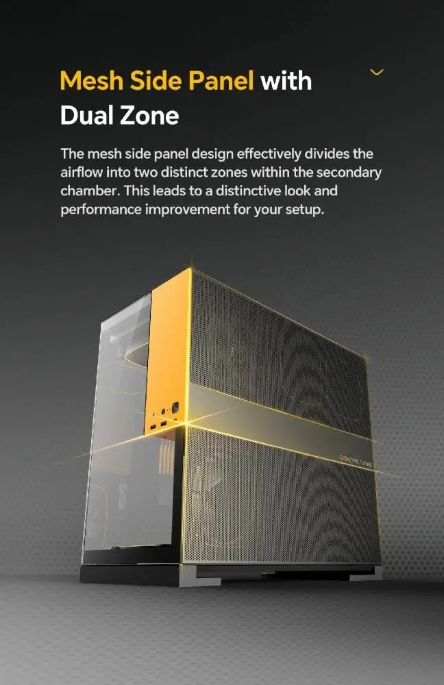 Кутия Geometric Future Model 5 Black/Grey Case EATX, 5 x 140 mm aRGB fans included