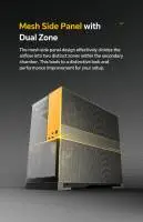 Кутия Geometric Future Model 5 Black/Yellow Case EATX - 5 x 140 mm aRGB fans included