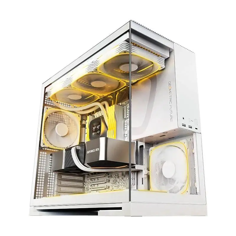 Кутия Geometric Future Model 5 White Case EATX - 5 x 140 mm aRGB fans included