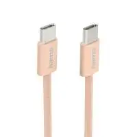 HAMA Кабел за зареждане "Fabric", USB-C - USB-C, 1 m, Nylon, оранжев