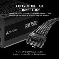 Захранване Corsair RMe RM750e 2025 750W 80 Plus Gold ATX 3.1 PCIe 5.1 Fully Modular PSU - CP-9020295-EU 