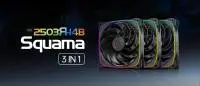 Вентилатори Geometric Future Squama 2503RB-14 Black Reversed 140mm Fan Pack 3-in-1