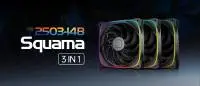 Вентилатори Geometric Future Squama 2503B-14 Black 140mm Fan Pack 3-in-1 
