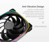 Вентилатори Geometric Future Squama 2503B-14 Black 140mm Fan Pack 3-in-1 