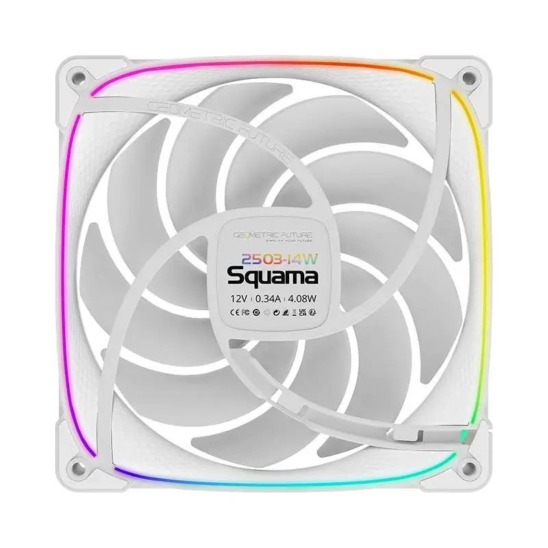 Вентилатор Geometric Future Squama 2503W-14, 140mm, ARGB, White