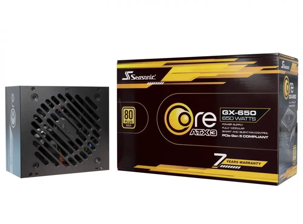 Захранване Seasonic CORE GX 650W 80 Plus Gold ATX 3.1 PCIe 5.0 Fully Modular
