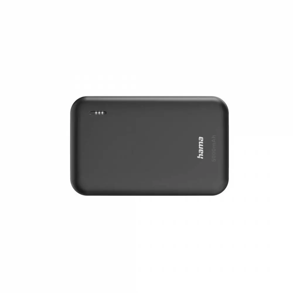 HAMA Външна батерия "Pocket 5" Power Pack, 5000 mAh, Изходи: 2x USB-A, антрацит