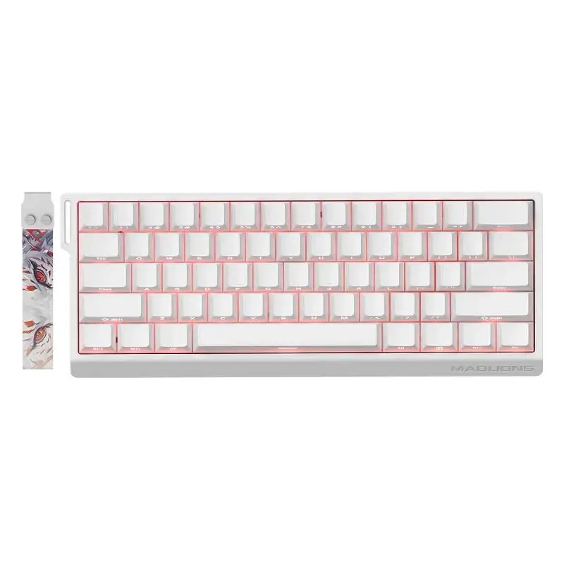 Геймърска клавиатура Madlions MAD 60 HE RGB - 1K, Magnetic Amber Pro Switches - White