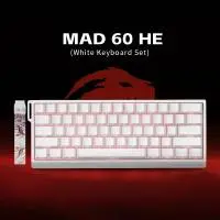 Геймърска клавиатура Madlions MAD 60 HE RGB - 1K, Magnetic Amber Pro Switches - White