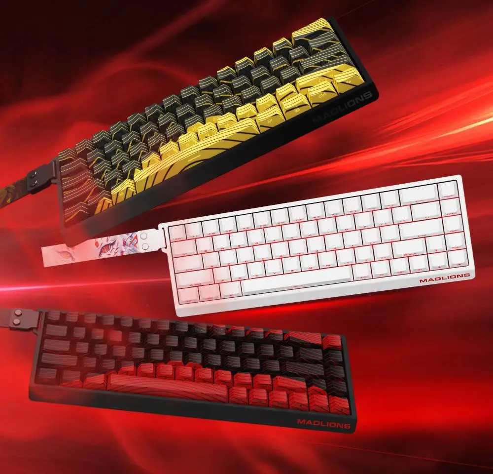 Геймърска клавиатура Madlions MAD 60 HE RGB - 1K, Magnetic Amber Pro Switches - White