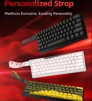 Геймърска клавиатура Madlions MAD 60 HE RGB - 1K, Magnetic Amber Pro Switches - White