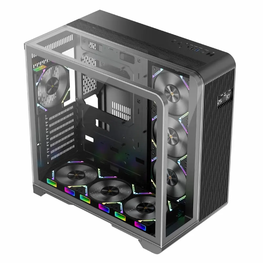 Кутия 1stPlayer RT7 Black Case ATX LED display