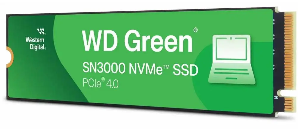 Диск SSD WD Green SN3000 500GB M.2 2280 NVMe PCIe Gen4x4 QLC 3D NAND - WDS500G4G0E
