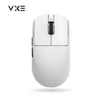 Геймърска мишка VXE Dragonfly R1 1K - Huano Ice Berry Pink Dot Switches, White