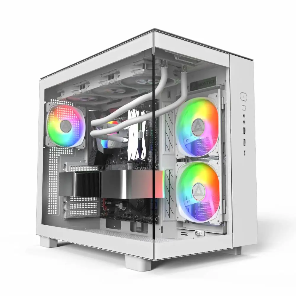 Кутия Montech KING 65 Pro Mid-tower Case ARGB White