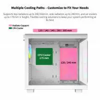 Кутия Montech KING 65 Pro Mid-tower Case ARGB White