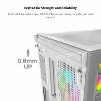 Кутия Montech KING 65 Pro Mid-tower Case ARGB White