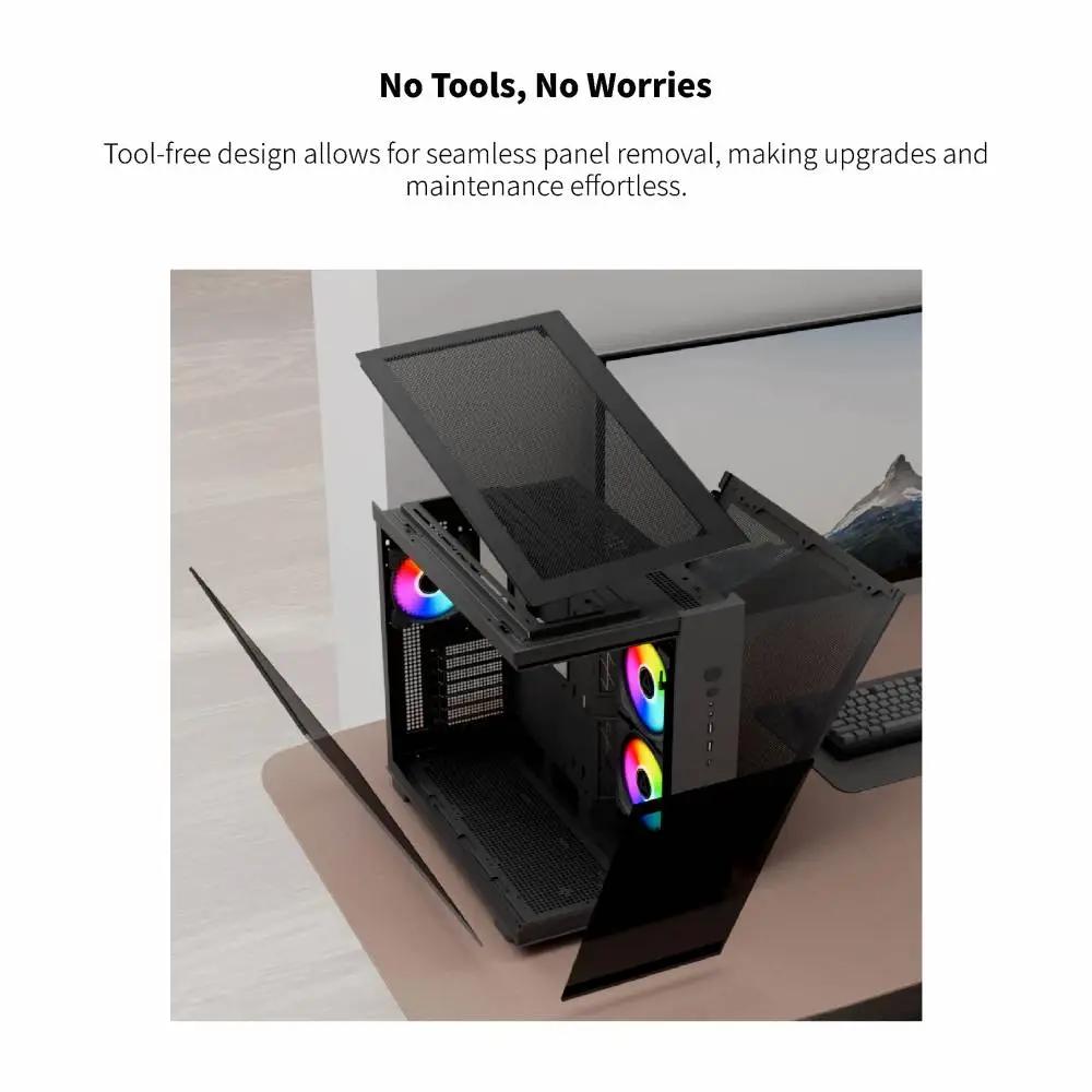 Кутия Montech KING 65 Pro Mid-tower Case ARGB Black