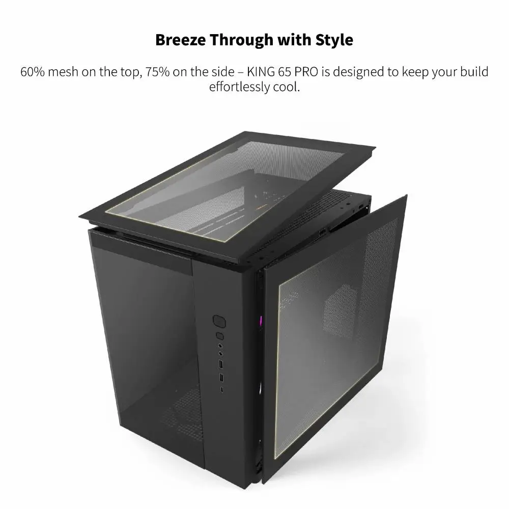 Кутия Montech KING 65 Pro Mid-tower Case ARGB Black