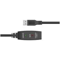 VCom Кабел удължение USB 3.0 AM / AF Active Extension Cable 5M Black - CU827A-5.0m