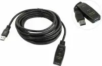 VCom Кабел удължение USB 3.0 AM / AF Active Extension Cable 5M Black - CU827A-5.0m