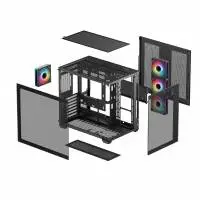 Кутия DeepCool CG530 4F Mid-Tower Show Case 4 x ARGB Fans
