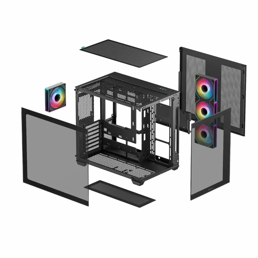 Кутия DeepCool CG530 4F Mid-Tower Show Case 4 x ARGB Fans