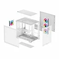 Кутия DeepCool CG530 4F White Mid-Tower Show Case 4 x ARGB Fans