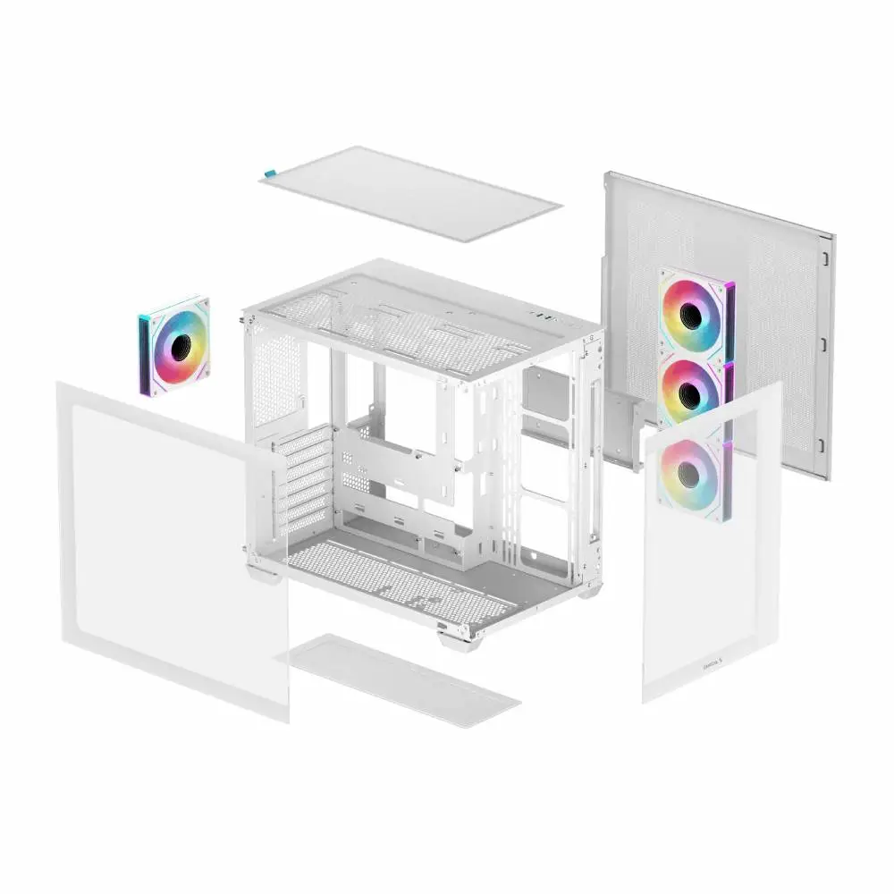 Кутия DeepCool CG530 4F White Mid-Tower Show Case 4 x ARGB Fans