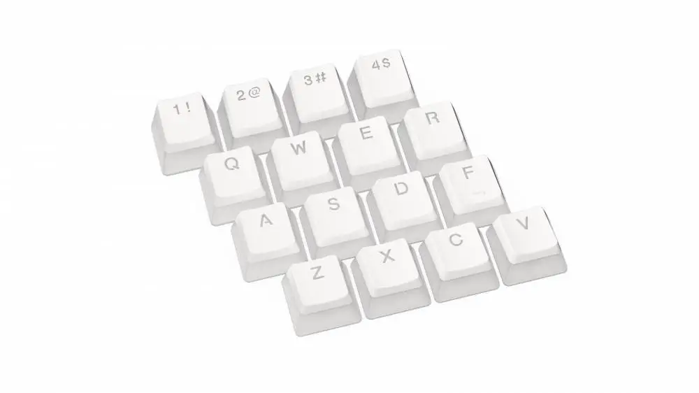 Капачки за механична клавиатура ENDORFY - 124 бр PBT - Onyx White