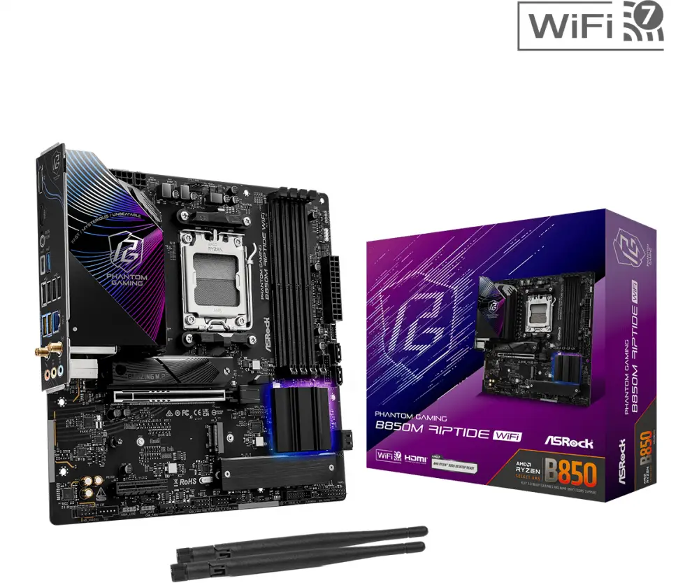 Дънна платка ASRock B850M RIPTIDE WIFI7 AM5