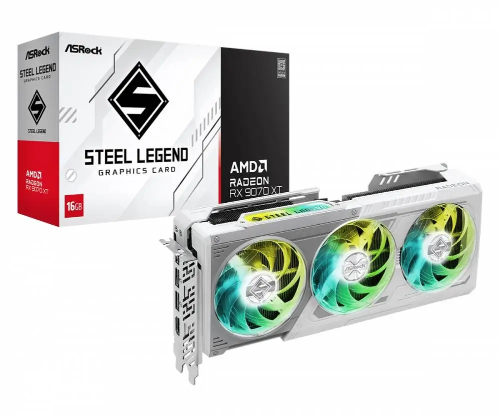 Видео карта Asrock AMD Radeon RX 9070 XT Steel Legend 16GB