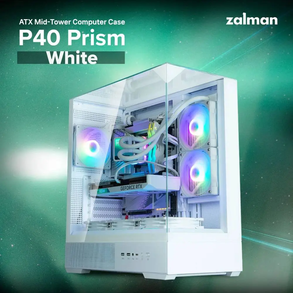 Кутия Zalman P40 Prism White Case ATX