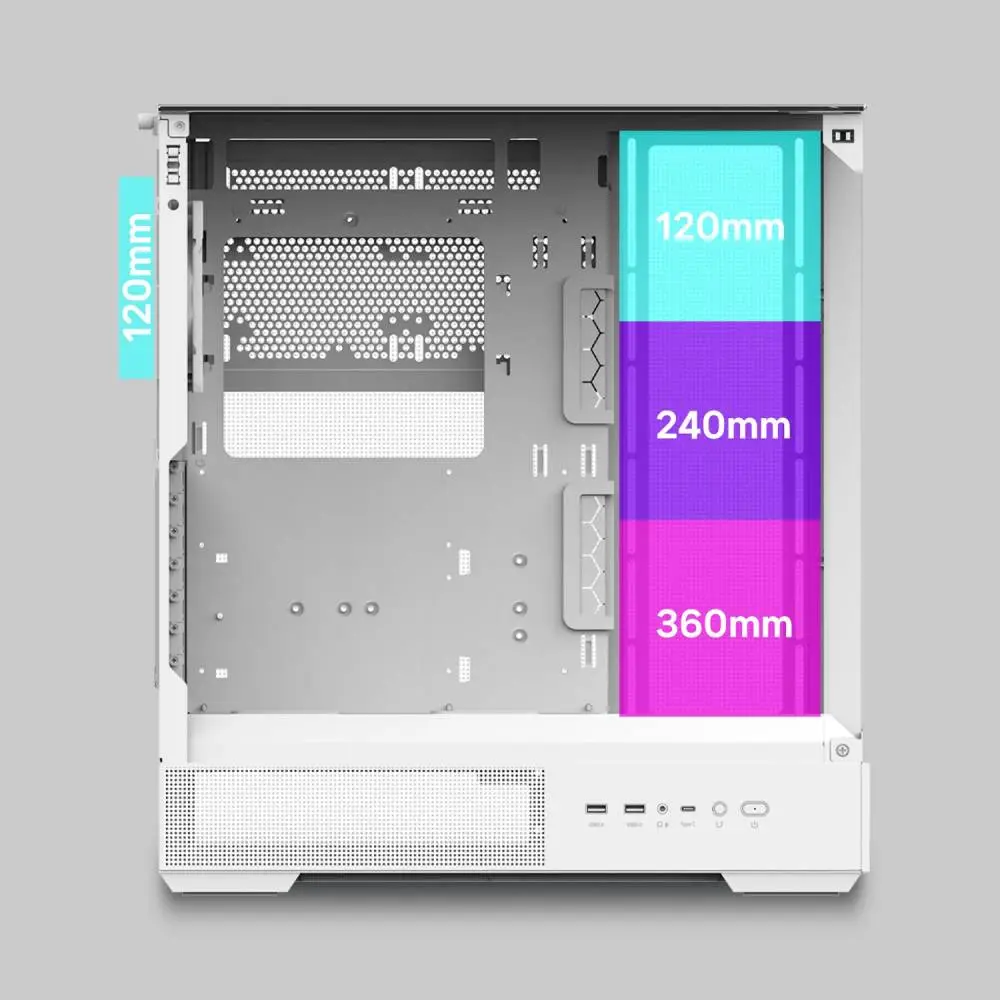 Кутия Zalman P40 Prism White Case ATX