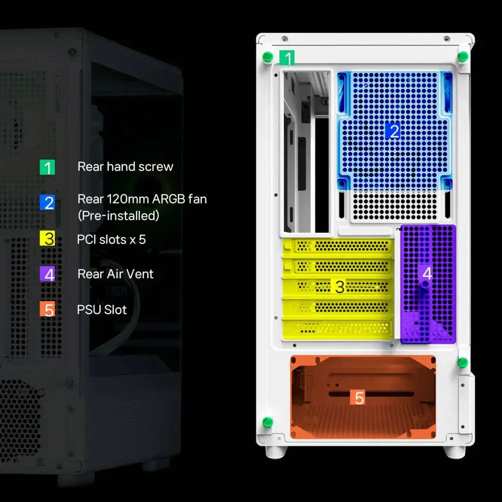 Кутия Zalman P10 White Case mATX