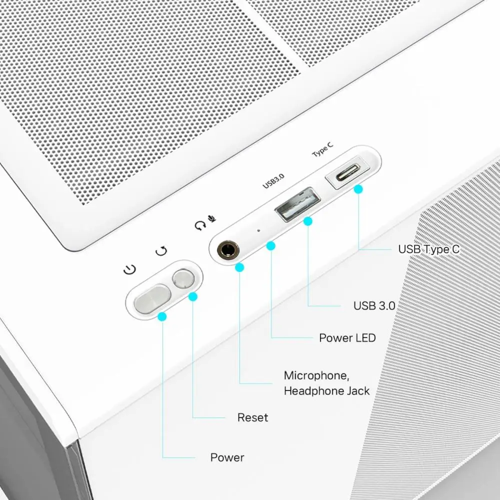 Кутия Zalman P10 White Case mATX