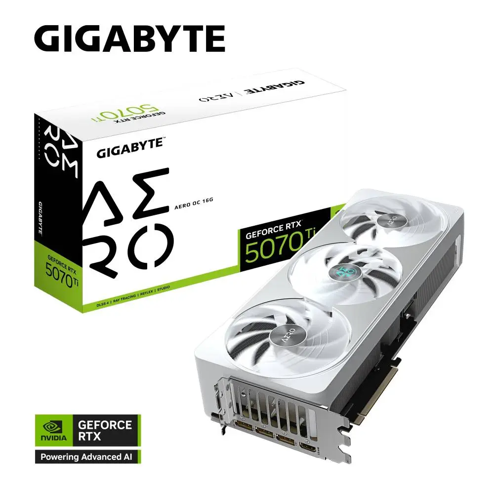 Видео карта Gigabyte RTX 5070 Ti AERO OC 16GB GDDR7