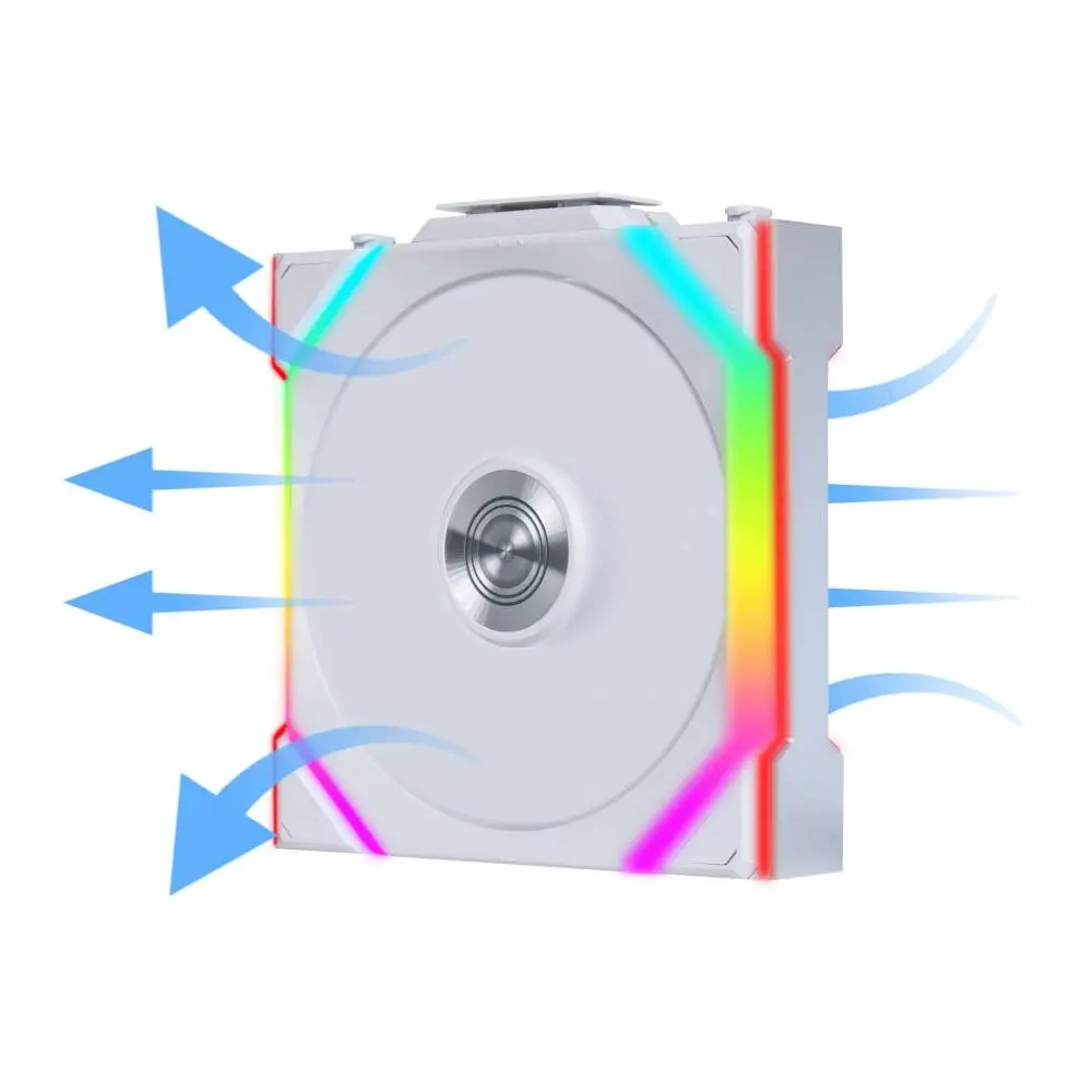 Вентилатори 3бр Lian Li UNI FAN SL Wireless ARGB PWM Reverse Blade - 120 mm Бели + Контролер