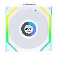 Вентилатор Lian Li UNI FAN SL Wireless LCD Reverse Blade ARGB PWM - 120 mm Бял