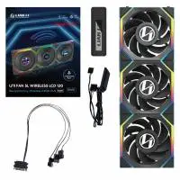 Вентилатори 3бр Lian Li UNI FAN SL Wireless LCD Reverse Blade ARGB PWM - 120 mm Черни