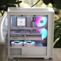 Кутия AeroCool D501A White Addressable RGB Wood Case ATX