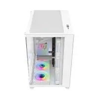 Кутия 1stPlayer MEGAVIEW MV8 White Case ATX + 7 x 120mm ARGB Fans