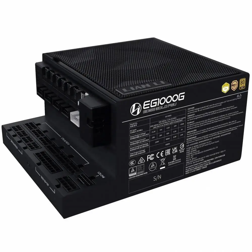 Захранване Lian Li EDGE 1000W 80 Plus Gold PCIe 5.1, ATX 3.1 Black