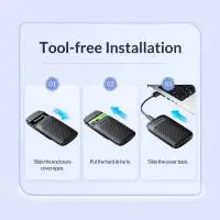 Orico кутия за диск Storage - Case - 2.5 inch USB-C - 2020C3-V1-BK