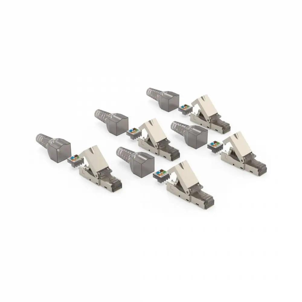 HAMA Комплект мрежови конектори, CAT 6a, 10 Gbit/s, екраниран, инсталиране без инструменти, 5 бр