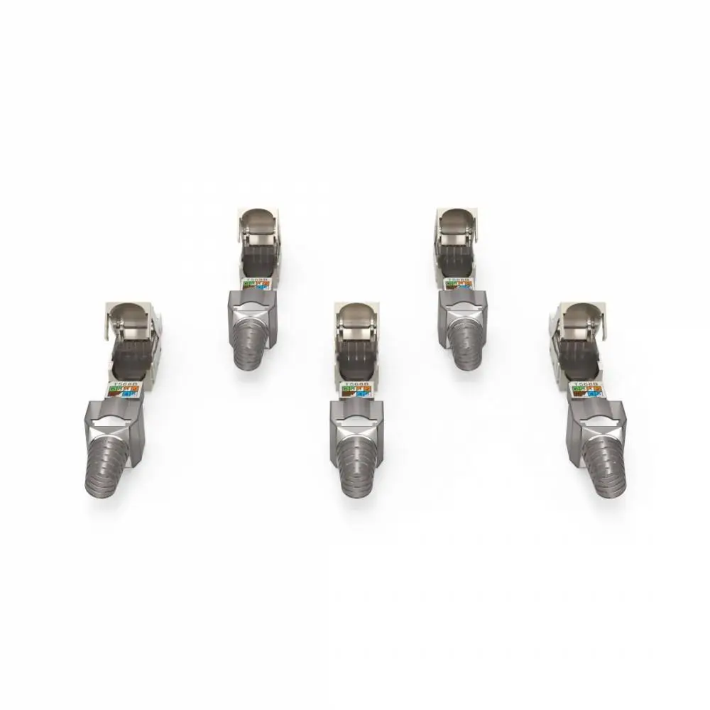 HAMA Комплект мрежови конектори, CAT 6a, 10 Gbit/s, екраниран, инсталиране без инструменти, 5 бр