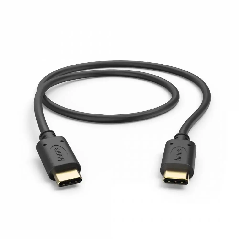 HAMA Кабел за зареждане, USB-C - USB-C, 0,5 м, черен