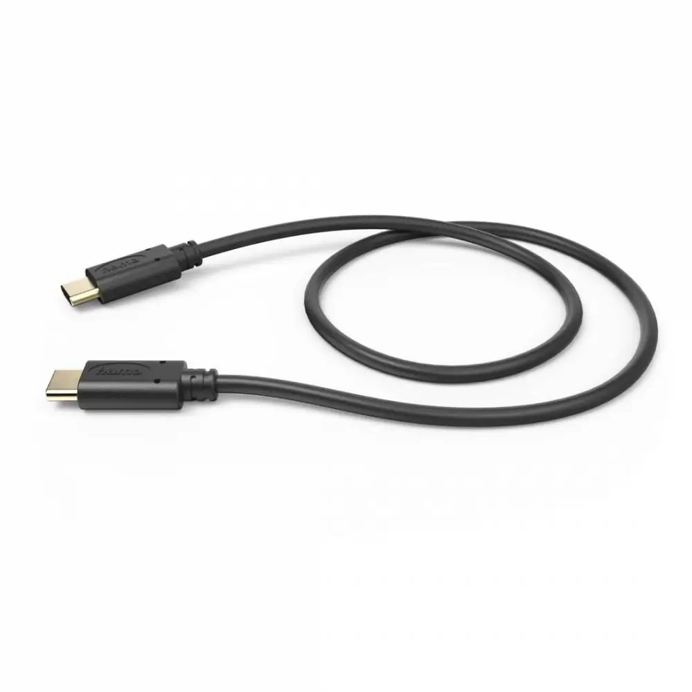 HAMA Кабел за зареждане, USB-C - USB-C, 0,5 м, черен