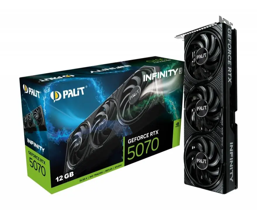 Видео карта Palit GeForce RTX 5070 Infinity 3 12GB - NE75070019K9-GB2050S
